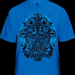 Mega Rockiges Alice im Wunderland Shirt blau