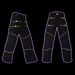 Black neon Hose gelb