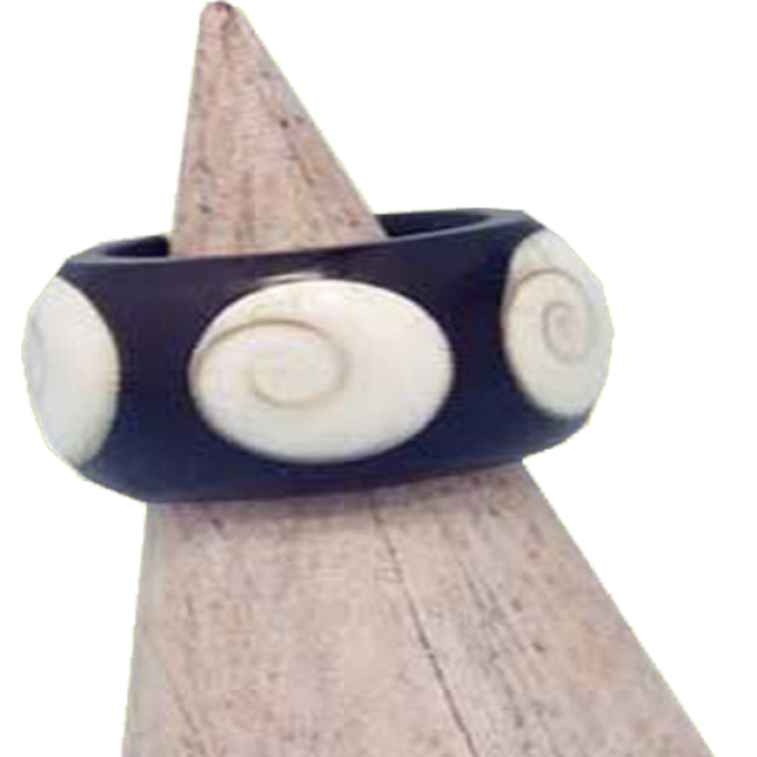 Hindu God Shiva Eye HolzRing I