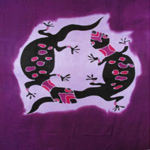 WandTuch Animals purple 175cm