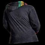 GOA Zifpel Jacke, MoonWashed RainBow Stripes, Goa Festivals, Kapuzen Jacke, Hippie Jacke, Zipfeljacke