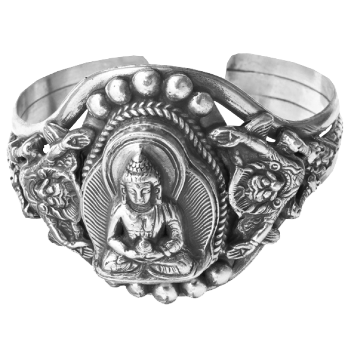 ArmReif Band BUDDHA Deluxe massiv Silber