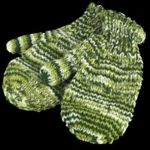 1 Pärchen ZweiFarbene HandSchuhe FancyStrick green