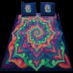 Goa Uv SchwarzLicht BettWäsche Lotus Energy Mandala fancy bunt