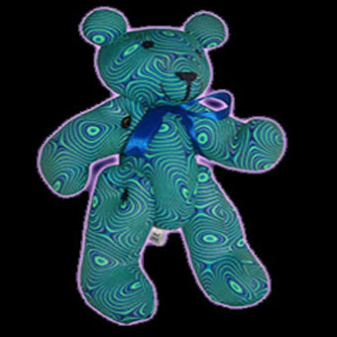 Crazy Fancy PsyChedelic TeddyBaer blau