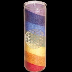 22cm Energie Chakra Kerze Healing RainBow