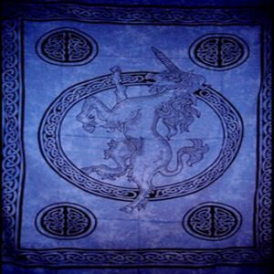 WandTuch CELTIC Last UniCorn Blau