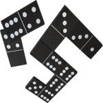 Dominospielsteine, XL, GIAN,T SpielSteine, DOMINO, schwarz