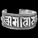 925er SterlingSilber AUM Om Mani Padme Hum ArmBand exquisite