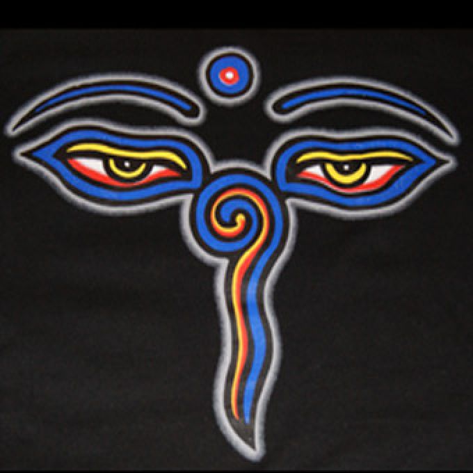 Buddhas Holy Eyes BlackShirt Grösse M