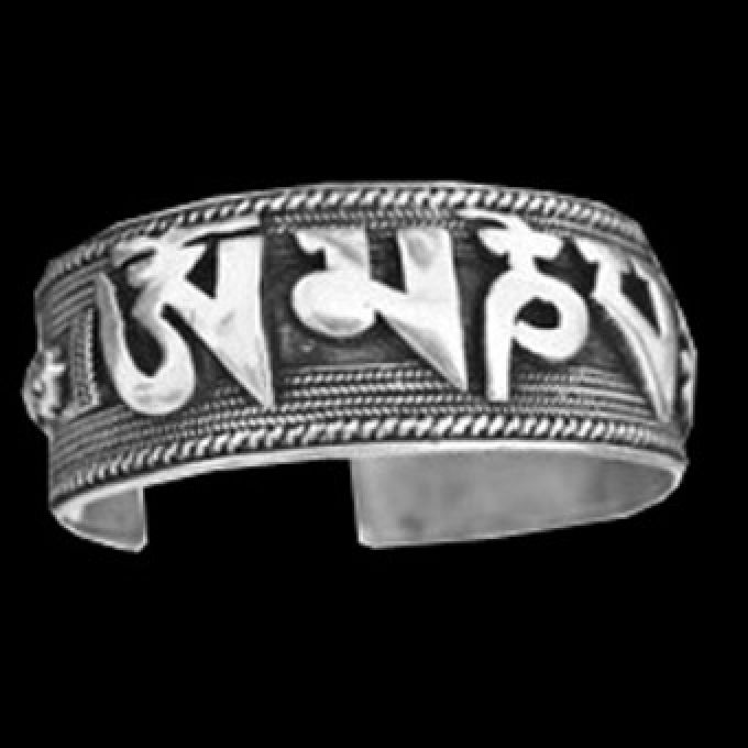 925er SterlingSilber AUM Om Mani Padme Hum ArmBand exquisite II