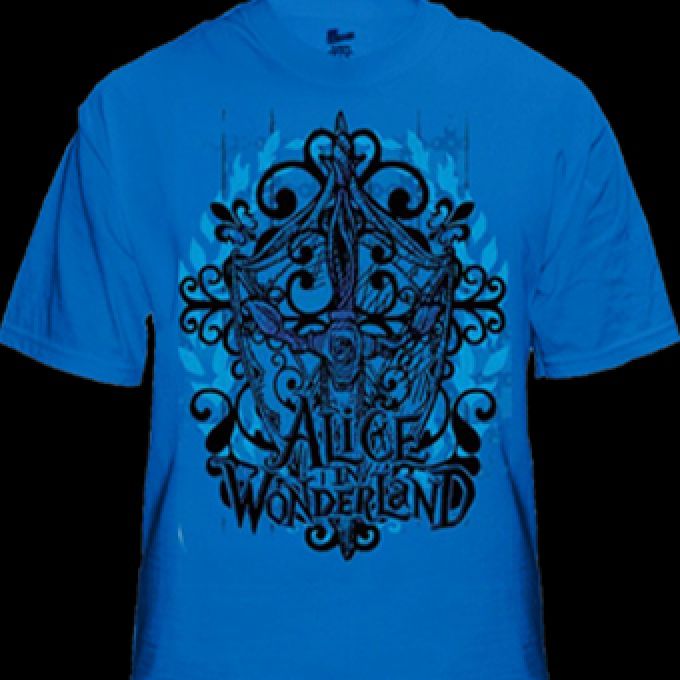 Mega Rockiges Alice im Wunderland Shirt blau