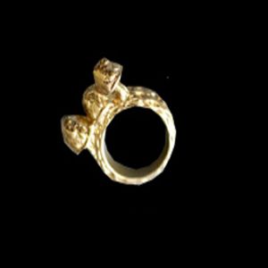 Alices Fancy Crazy Shroomie FingerRing goldfarben