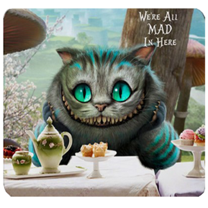 Alice im Wunderland MousePad speisende GrinseKatze