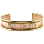 Edel, Armband, Armreif, Peace, Peace Symbol, Armreif Peace, Armband AUM,  Armreif Om, Schmuck, Modeschmuck, Koralle, Messing, Kupfer, Tibetsilber, Tibet, Nepal, Indien, Goa