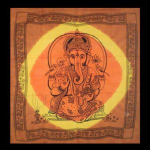 BigSize Decke Tuch Divinity GANESHA fancy braun