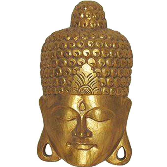 Buddha Maske Siddhartha Gautama goldfarben