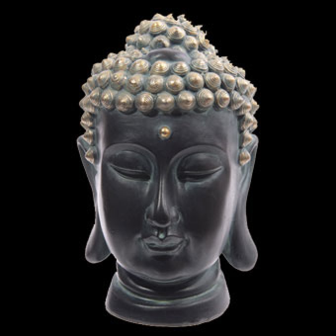 21 cm Black Buddha Head