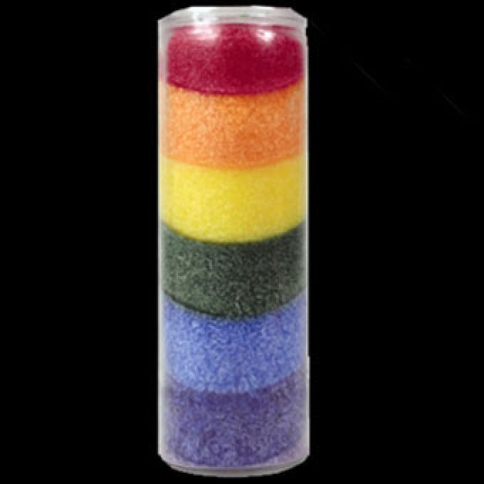 21cm Relaxing DauerKerze RainBow im Glas